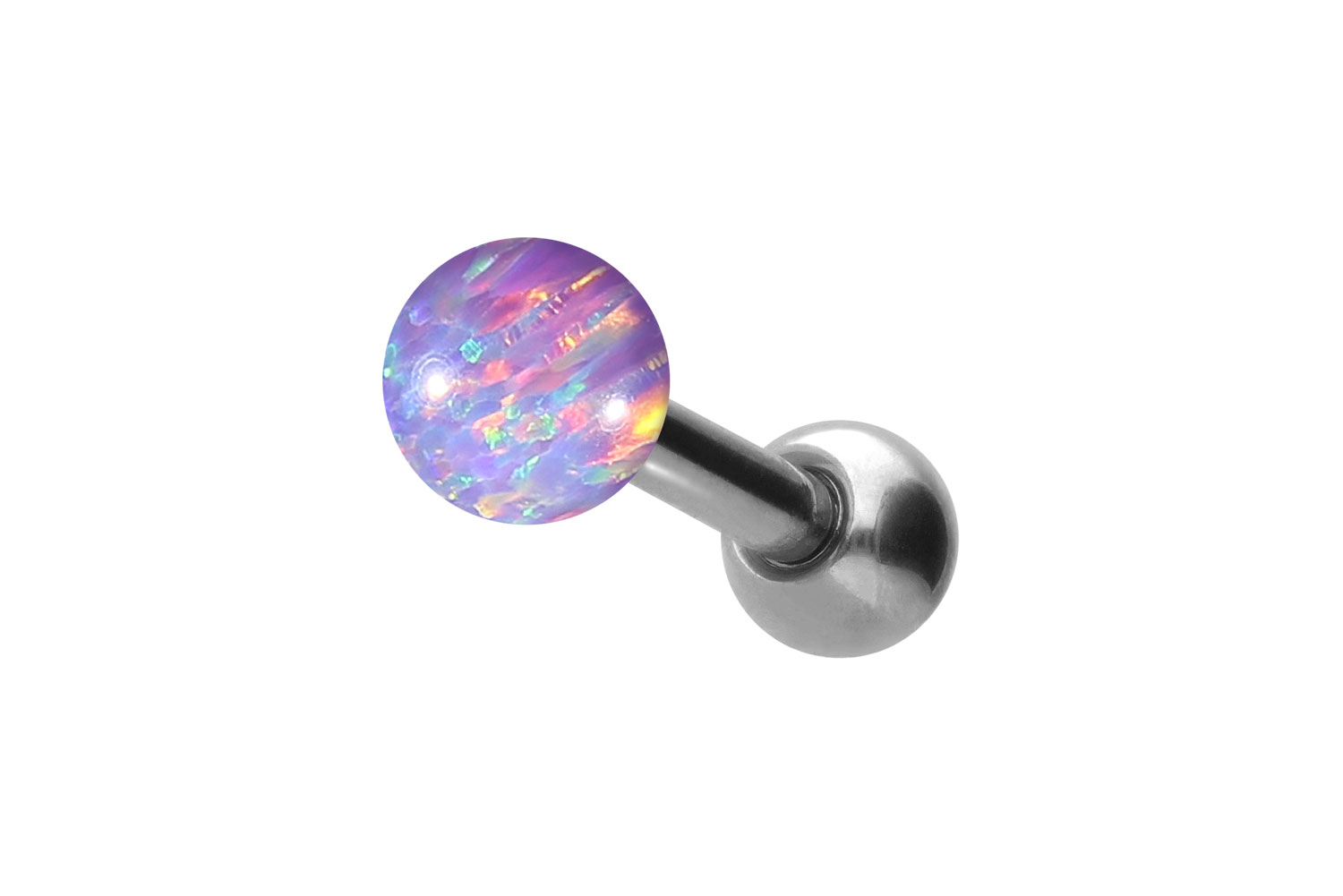 Chirurgenstahl Ohrpiercing SYNTHETISCHER OPAL